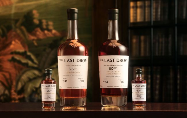Last Drop bottles 25YO Caroni and 60YO Carsebridge