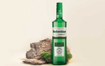 Moskovskaya debuts green vodka bottle