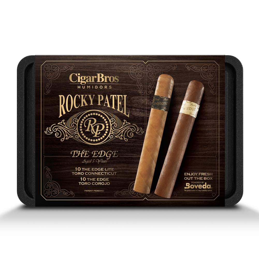 CigarBros X Rocky Patel 20 Premium Cigars Set + Personal Humidor by CigarBros