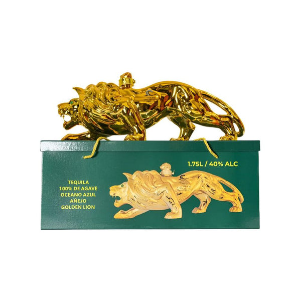 Oceano Azul Lion Tequila Anejo 1.75L – Wooden Cork