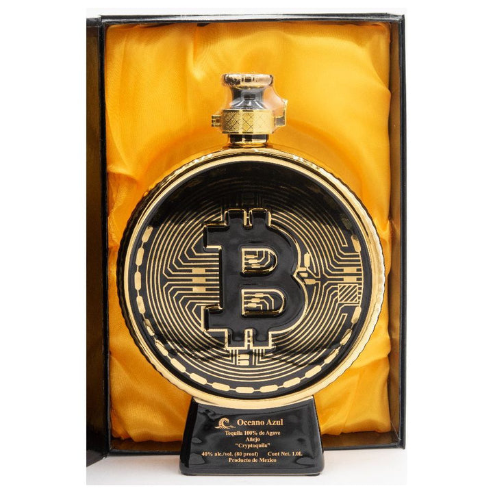 Oceano Azul Bitcoin Cryptoquila Anejo Tequila 1L