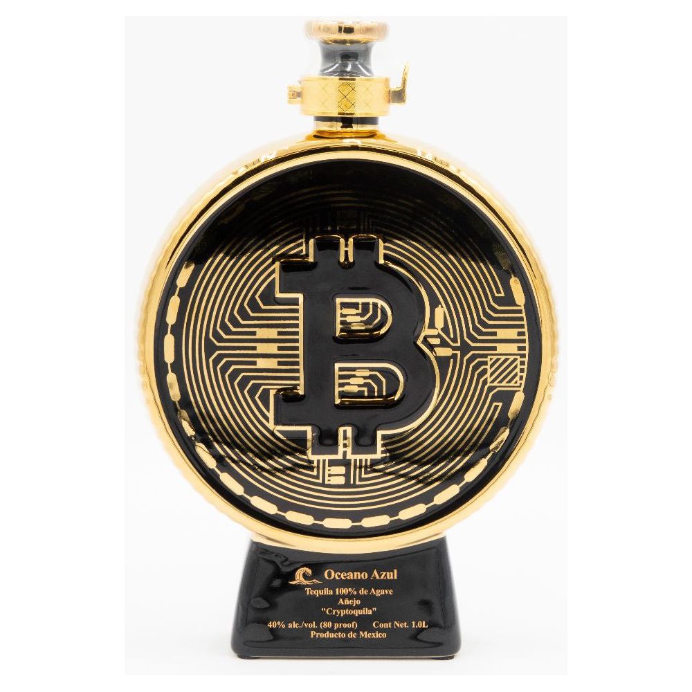 Oceano Azul Bitcoin Cryptoquila Anejo Tequila 1L – Wooden Cork