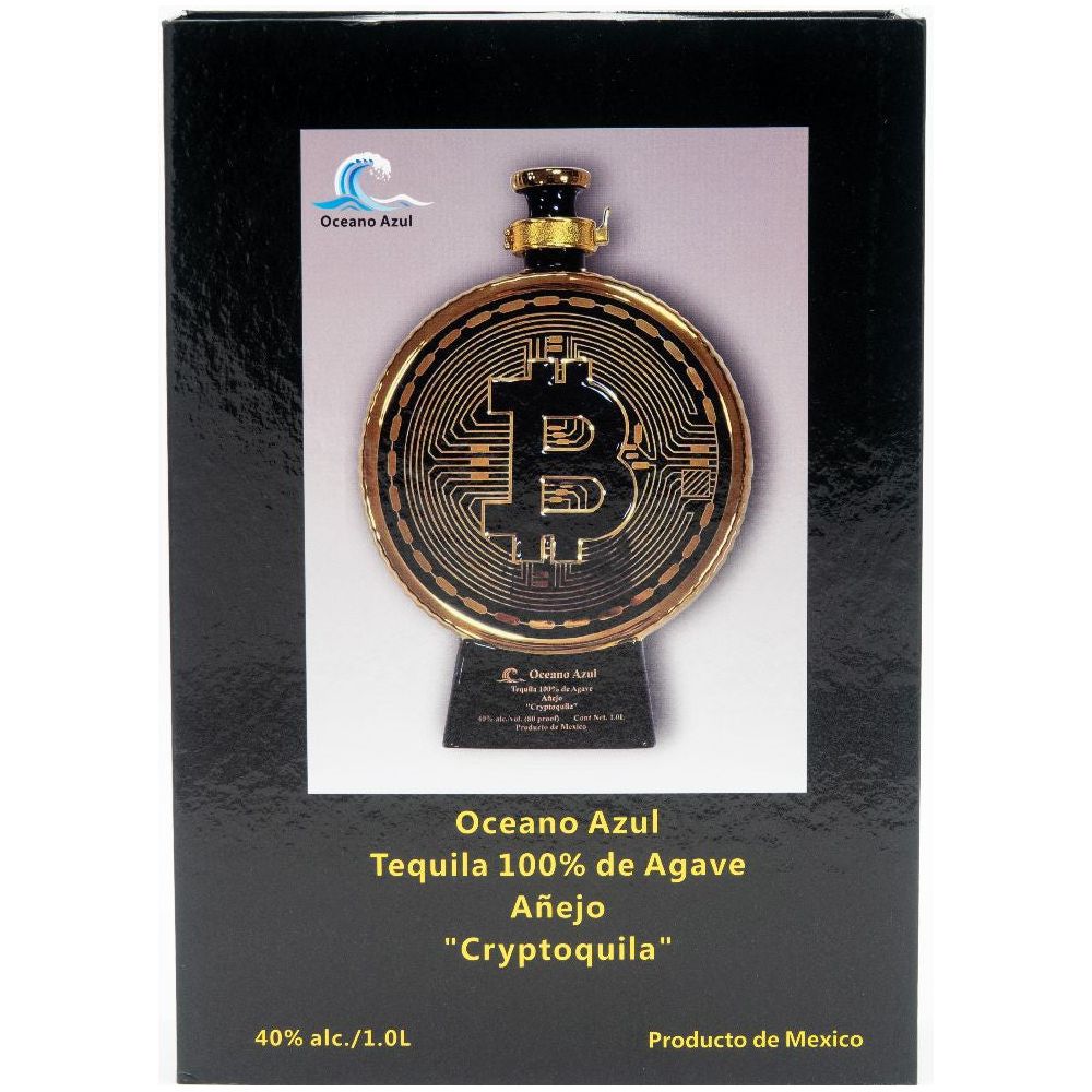 Oceano Azul Bitcoin Cryptoquila Anejo Tequila 1L