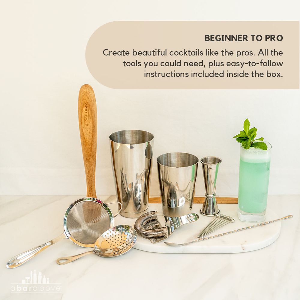 Stainless Steel Mixologist Bar Set - Thumbnail 5