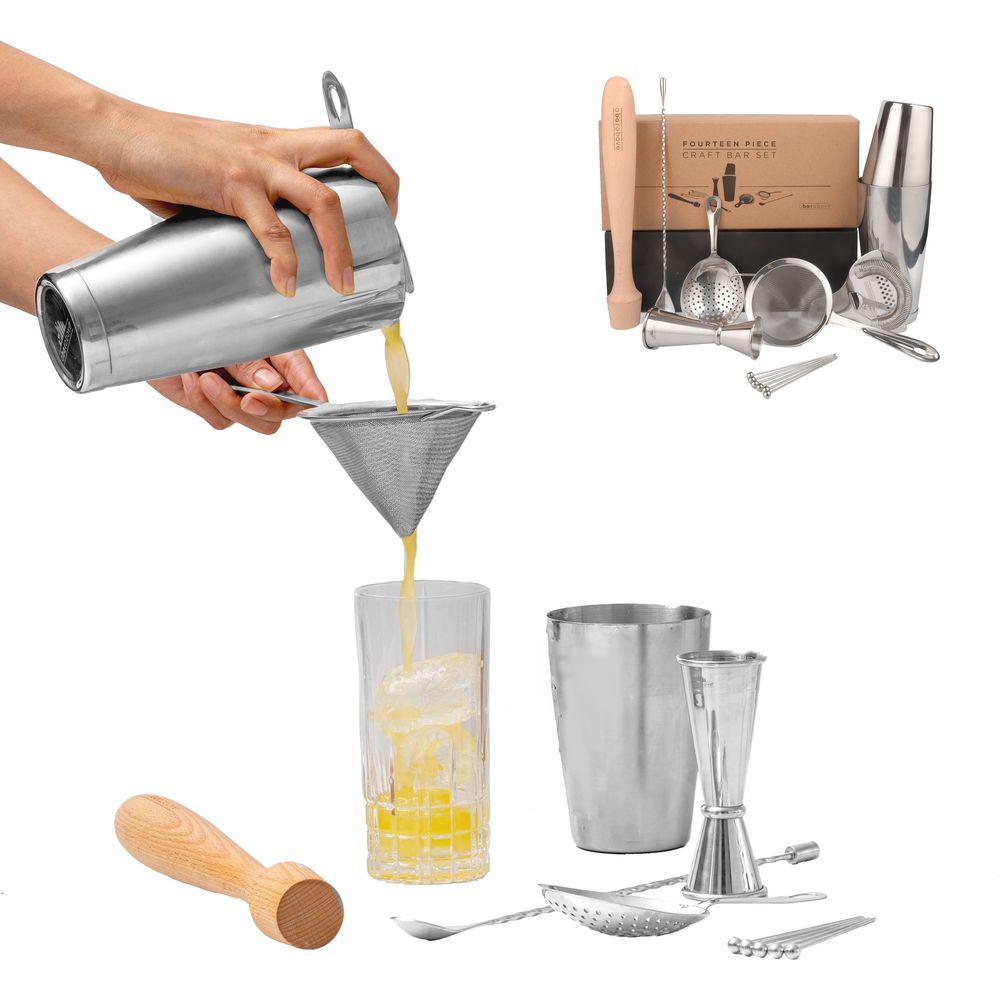 Stainless Steel Mixologist Bar Set - Thumbnail 4