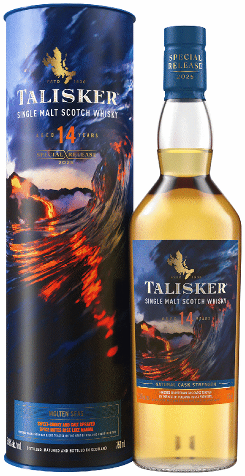 Talisker 14 Year Natural Cask Strength Single Malt Scotch Whisky 750ml 2025 release