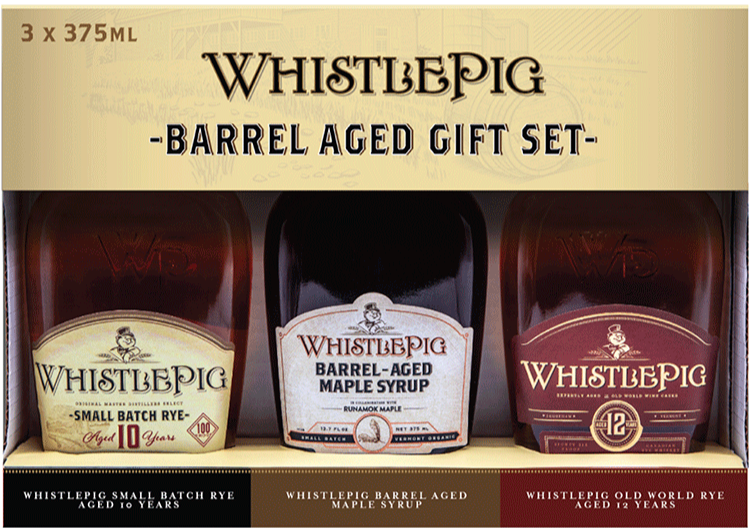 WhistlePig Barrel Aged Gift Set 3x375ml