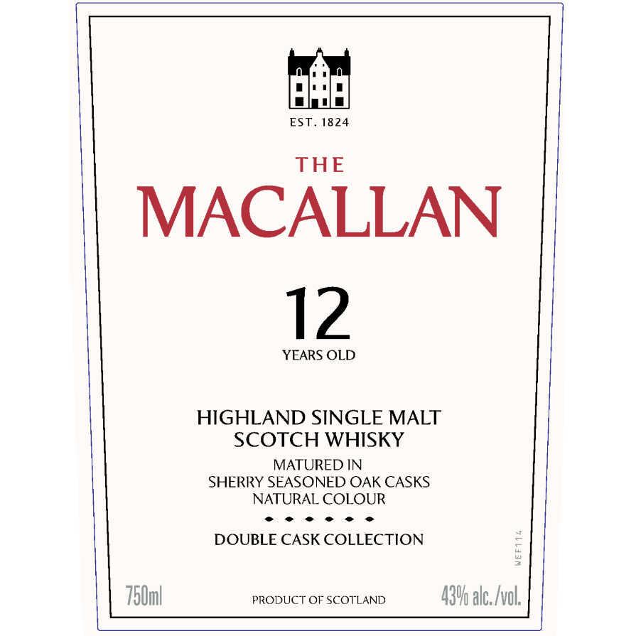 The Macallan 12 Year Double Cask 750ml