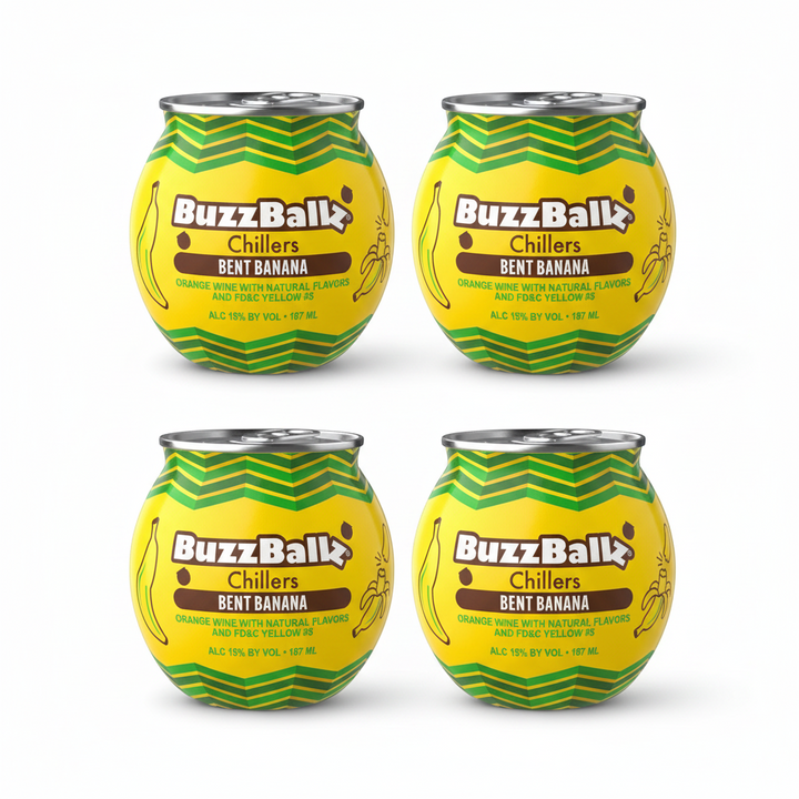 BuzzBallz Bent Banana Pre-Mixed Cocktails 4 Pack
