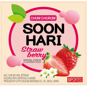 Soonhari Chum Churum Strawberry Soju Korean 375ml