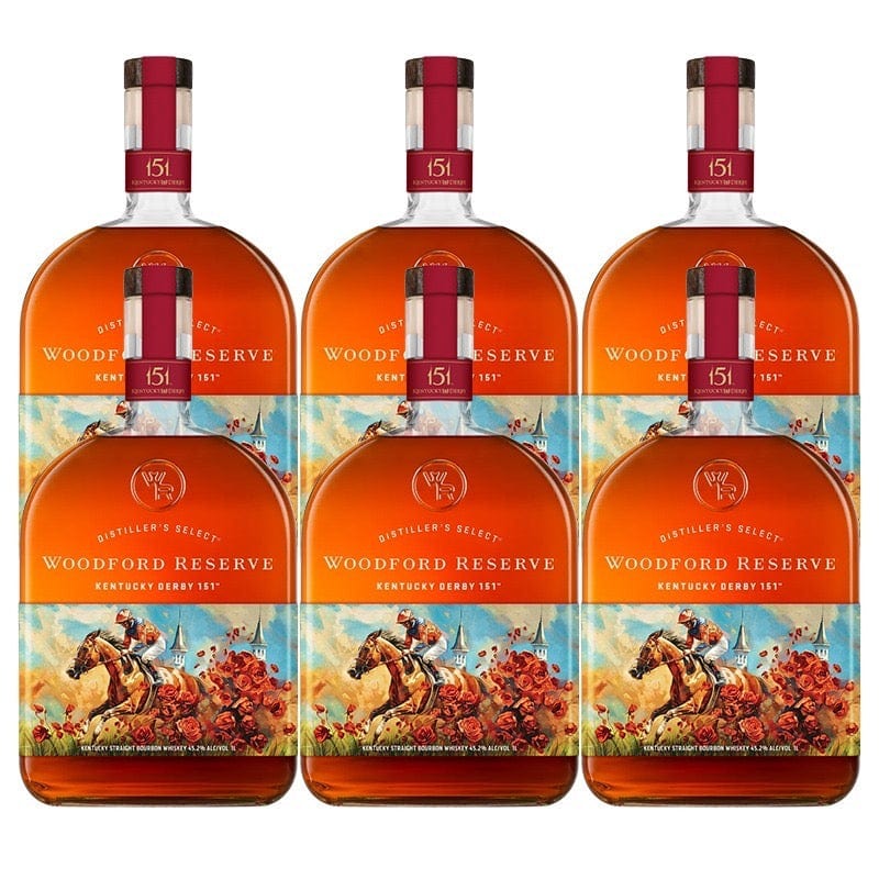 6 Pack Woodford Reserve Kentucky Straight Bourbon Whiskey Kentucky Derby 151 Edition