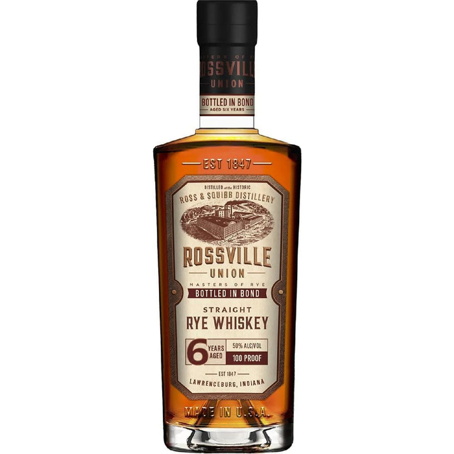 700 ML Rossville Union Bottle in Bond Rye 6 Year Whiskey