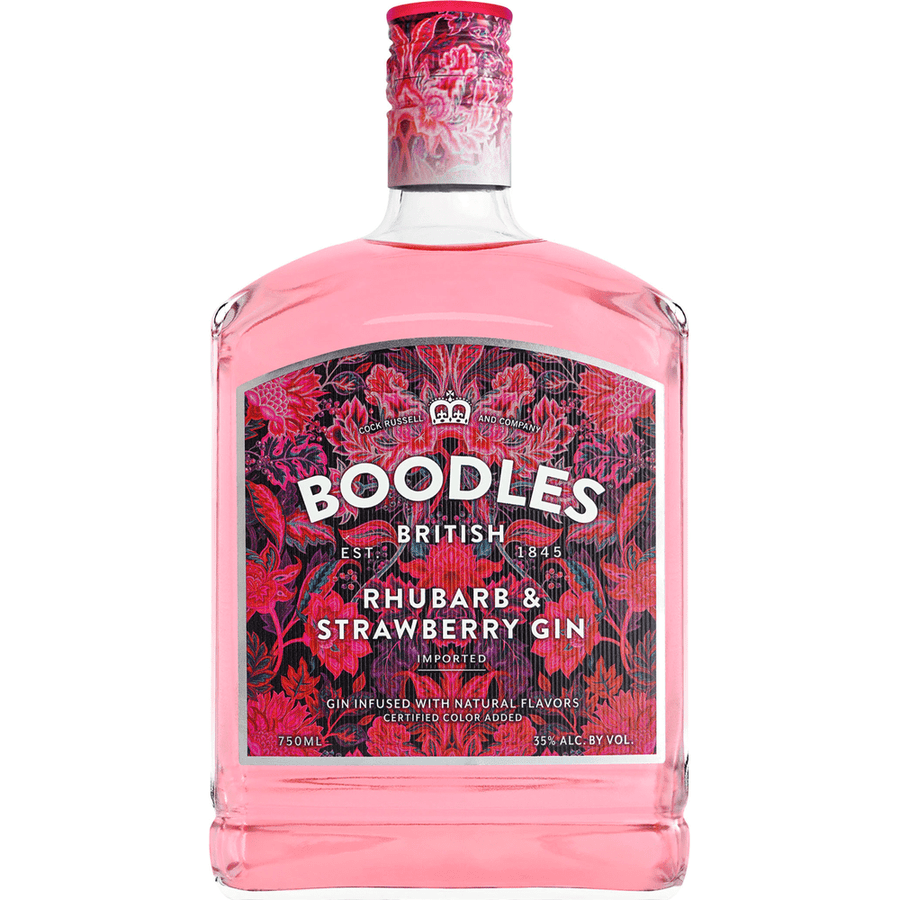 750 ML Boodles Rhubarb & Strawberry Gin