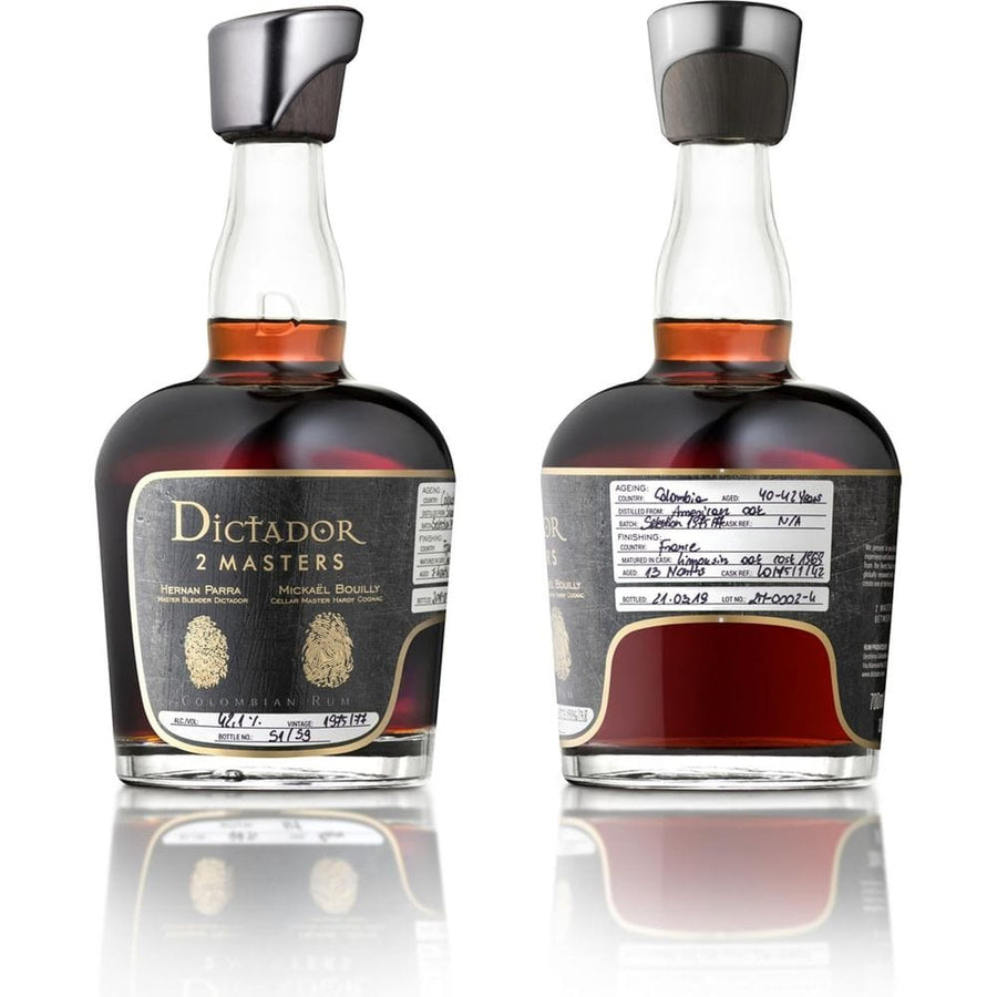 750 ML Dictador Aged Rum 2 Masters Hardy Cognac