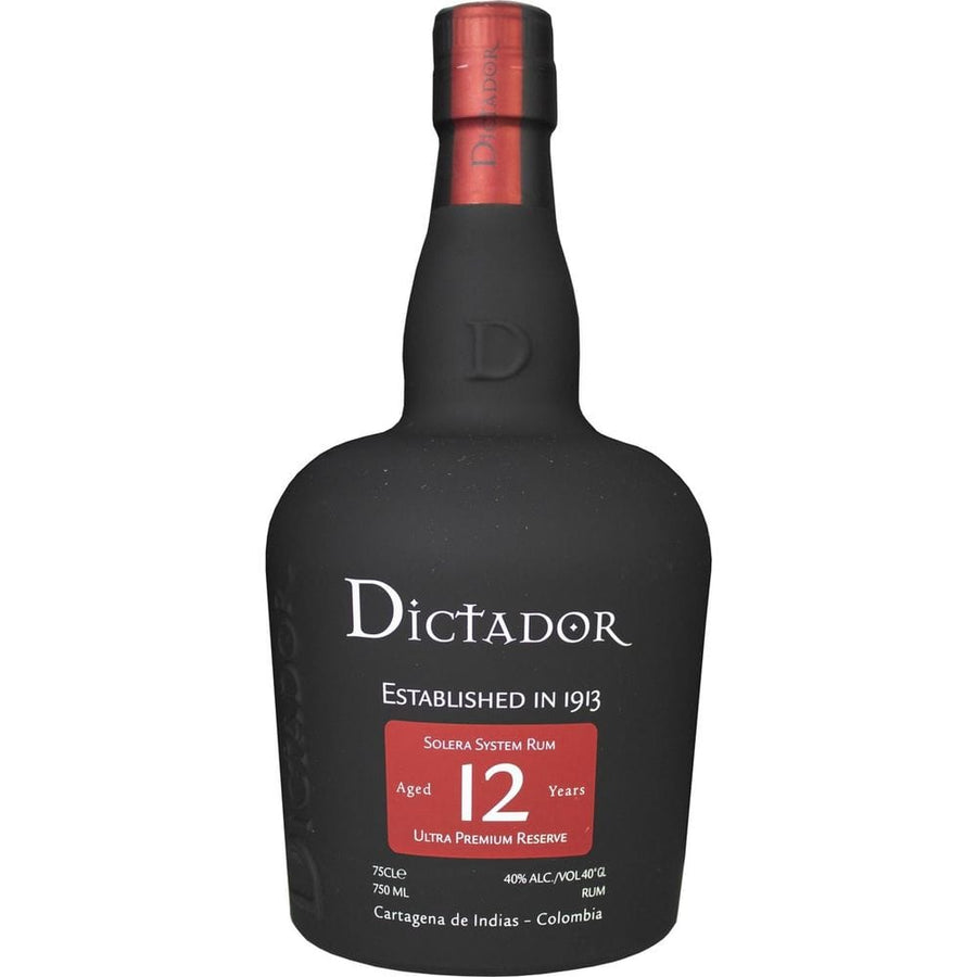 750 ML Dictador Aged Rum Solera System Ultra Premium Reserve 12 Yr