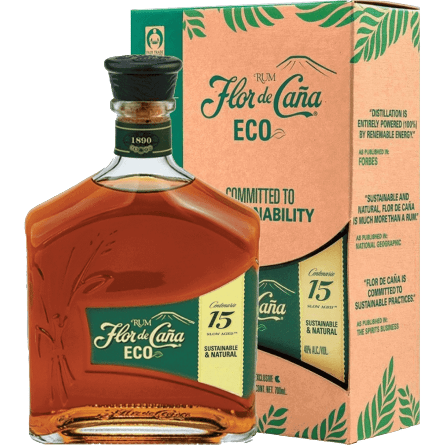 750 ML Flor De Cana Eco 15 Year Rum