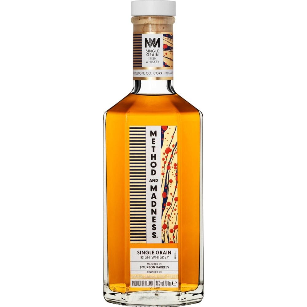 750 ML Method And Madness Single Grain Irish Whiskey Matured In Bourbon Barrels Finished In Virgin Spanish Oak Casks