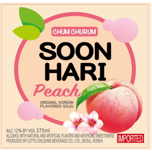 Soonhari Chum Churum Peach Soju Korean 375ml