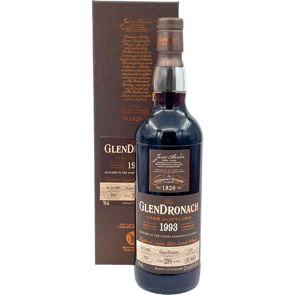 Glendronach 28 Year Old 1993 Cask #4197 Single Malt Scotch Whisky 700ml