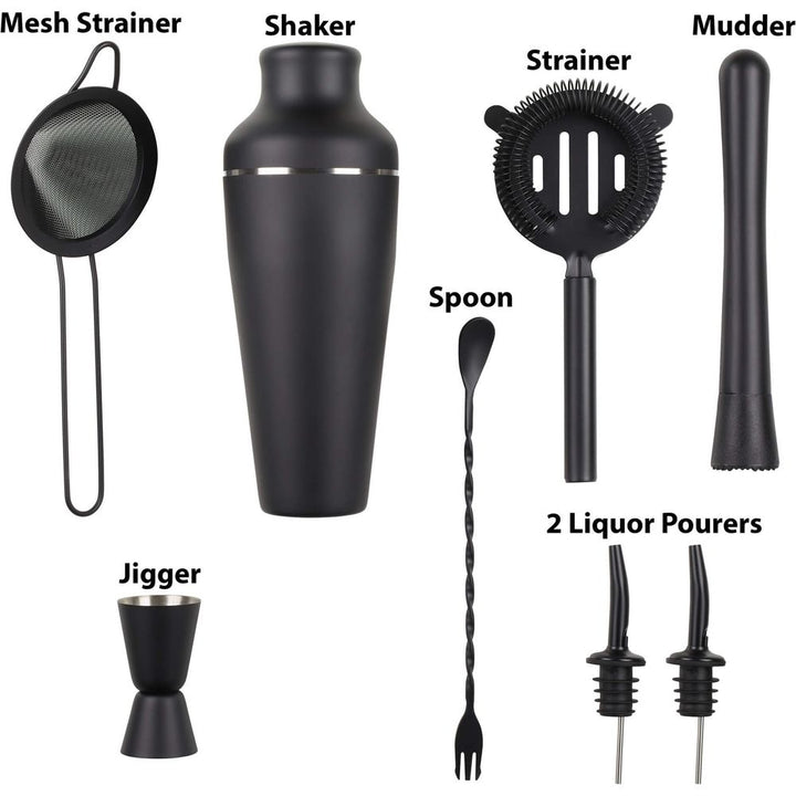 8-Piece Cocktail Shaker Set with Stand