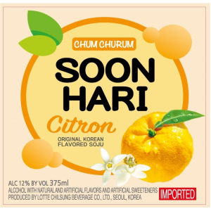 Soonhari Chum Churum Citron Soju Korean 375ml