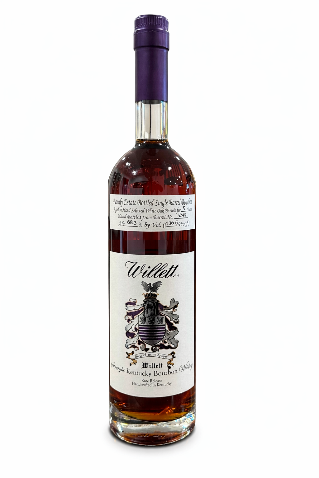 Willett Family Estate Single Barrel Bourbon 9 Year Old #5249 136.6 Proof LIONS SHARE 2022