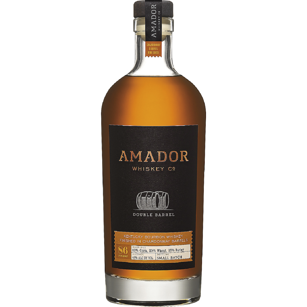 Amador Whiskey Co. Bourbon Double Barrel Chardonnay Barrel Finished