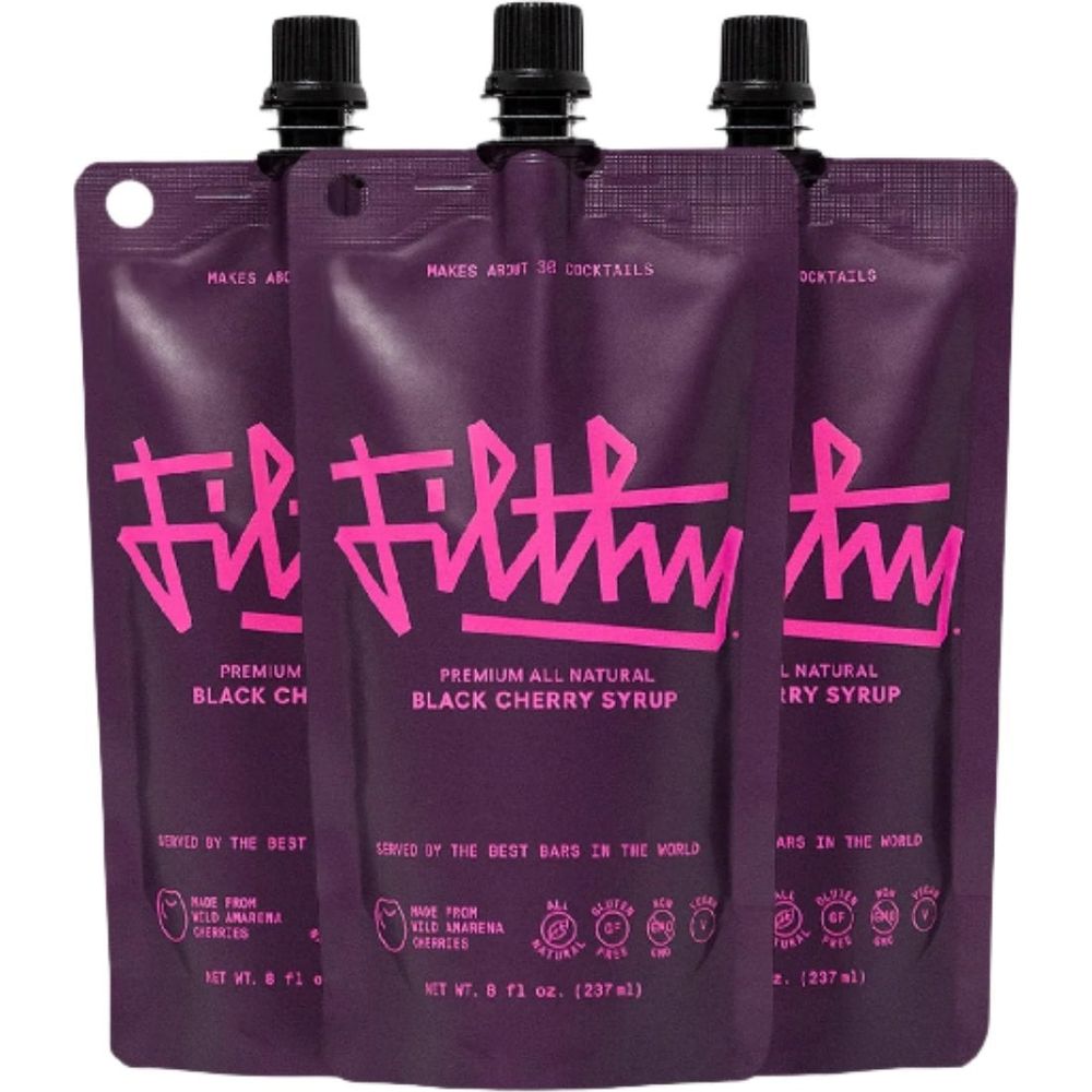 Filthy Foods Black Cherry Syrup Pouches (3 Pack)