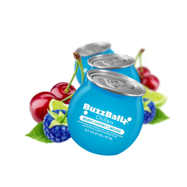 Buzzballz Berry Cherry Limeade Pre-Mixed Cocktails 4-Pack