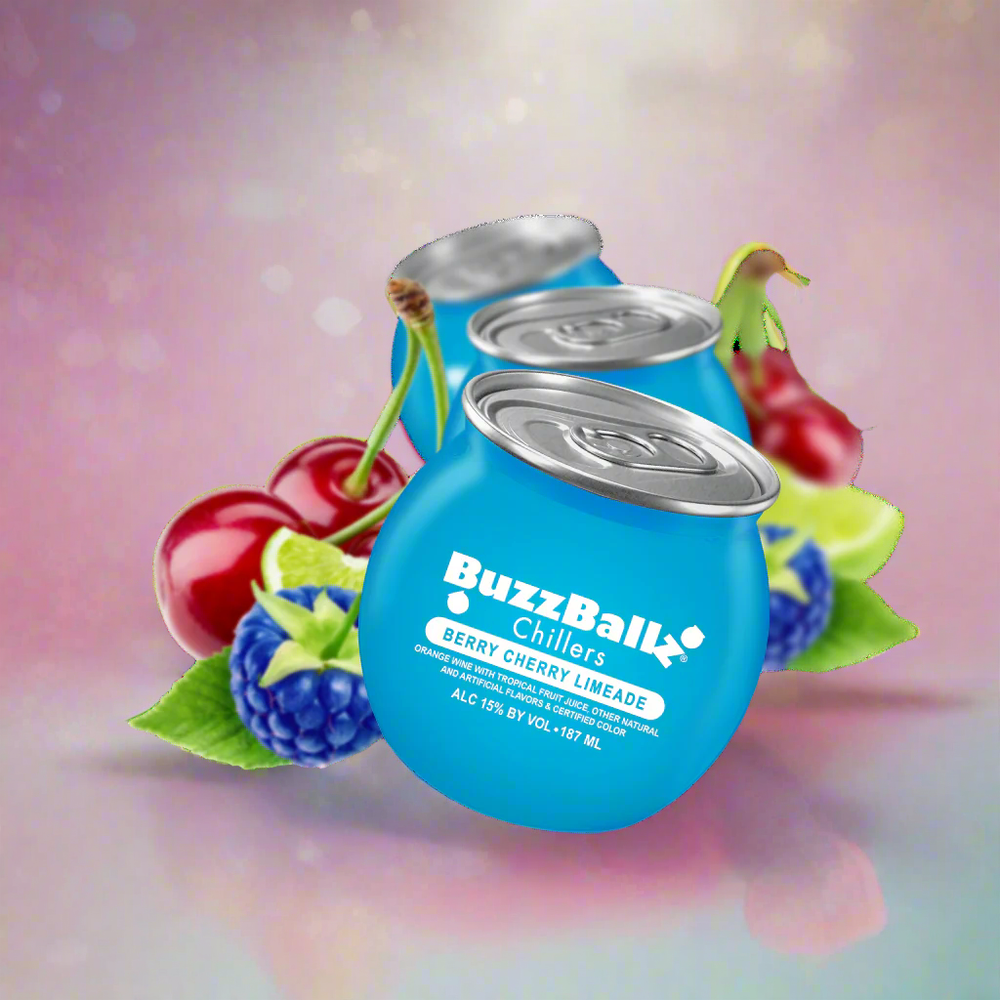 Buzzballz Berry Cherry Limeade Pre-Mixed Cocktails 4-Pack