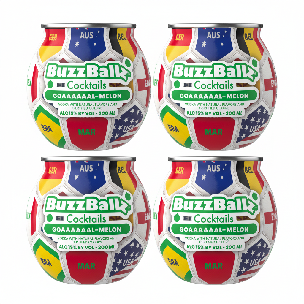 BuzzBallz GOAAAAAL-Melon Citrus Pre-Mixed Cocktails 4 Pack