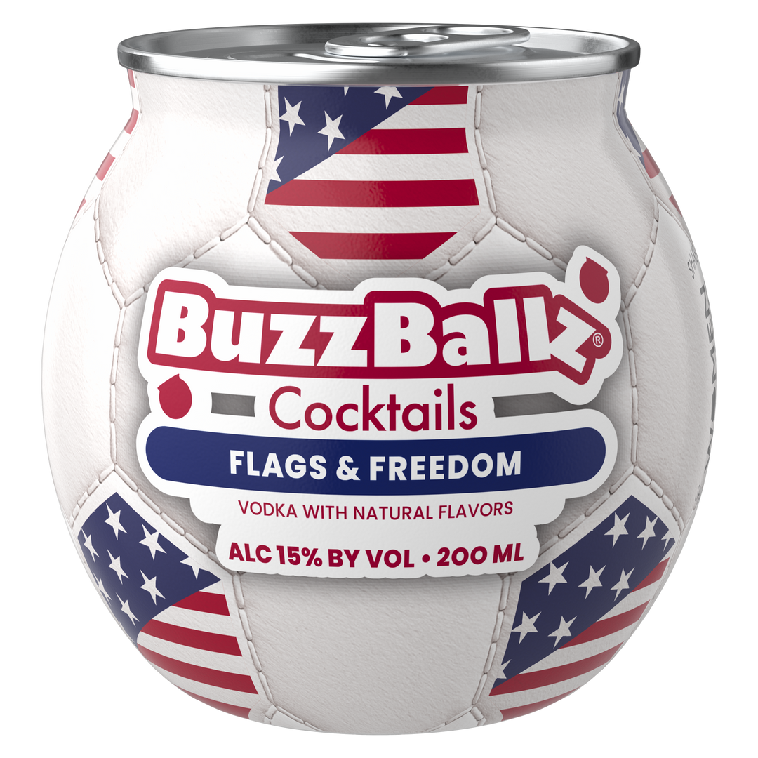 BuzzBallz Flags & Freedom Pineapple Orange Pre-Mixed Cocktails 4-Pack