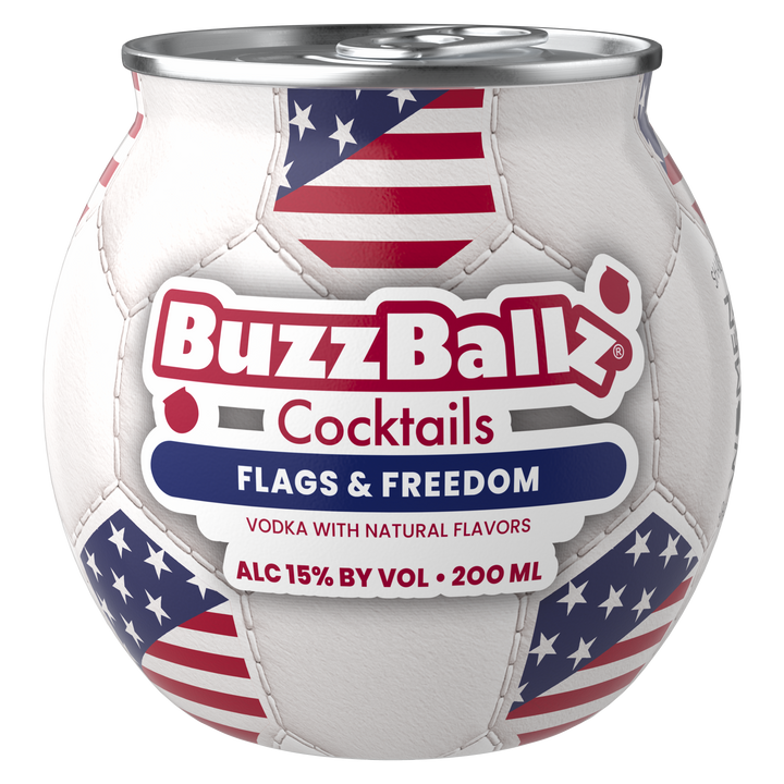 BuzzBallz Flags & Freedom Pineapple Orange Pre-Mixed Cocktails 4-Pack