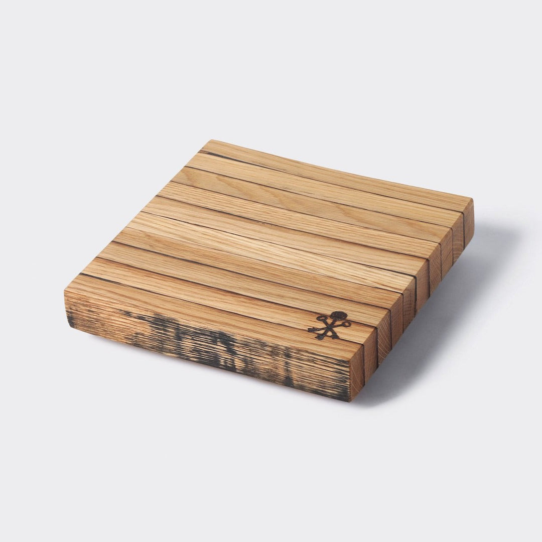 Bourbon Barrel Stave Cutting Board: Square