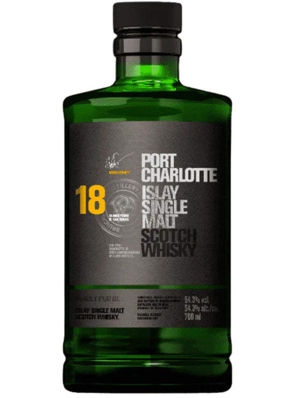 Bruichladdich Port Charlotte 18 Year Old Islay Single Malt Scotch 700mL