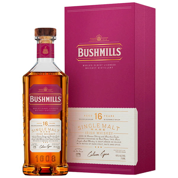 Bushmills 16 Year Old Single Malt Irish Whiskey | Three Cask
