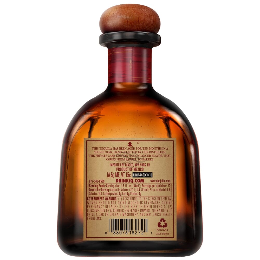Don Julio Private Cask Reposado Tequila 85.4 Proof – Wooden Cork