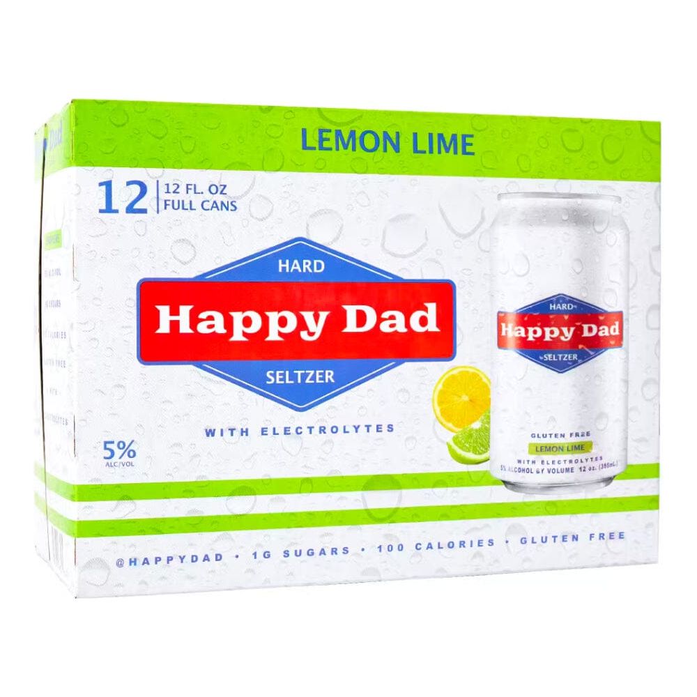 Happy Dad Hard Seltzer Lemon Lime 12PK