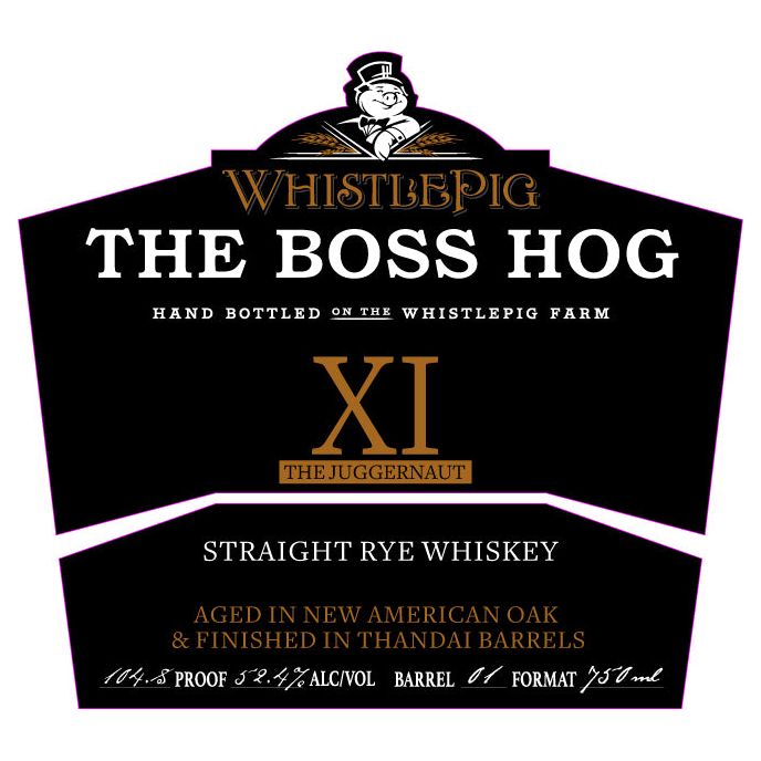 WhistlePig Boss Hog XI The Juggernaut Straight Rye Whiskey
