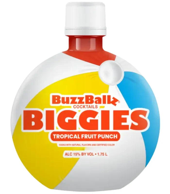 BuzzBallz Biggies Beach Ball Tropical Fruit Punch Pre-Mixed Cocktails 1.75L