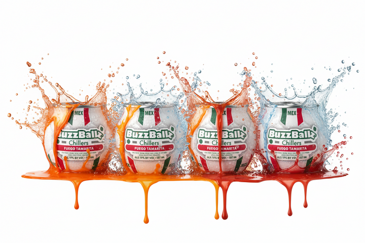 BuzzBallz Fuego Tamarita Watermelon Tamarind Pre-Mixed Cocktails 4 Pack