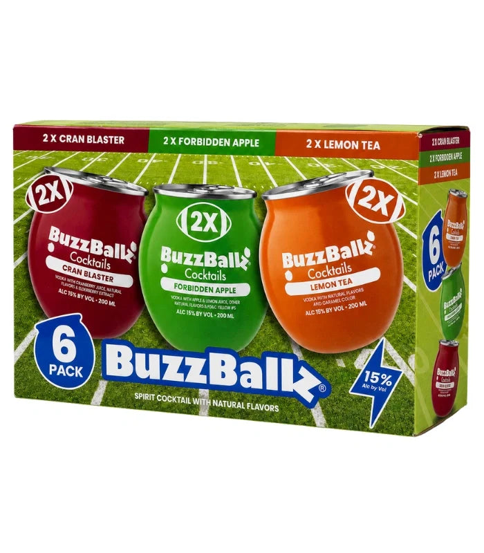 BuzzBallz Tailgate Variety Pack Ready-to-Drink Cocktails (6 x 200mL)