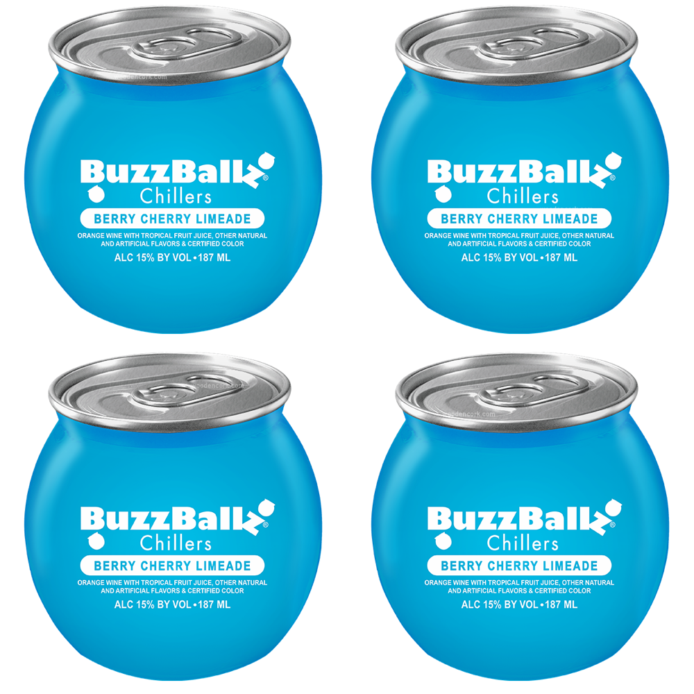 Buzzballz Berry Cherry Limeade Pre-Mixed Cocktails 4-Pack