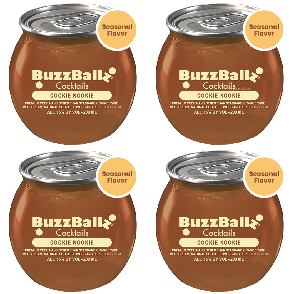 Buzzballz Cookie Nookie Pre-Mixed Cocktails 4-Pack