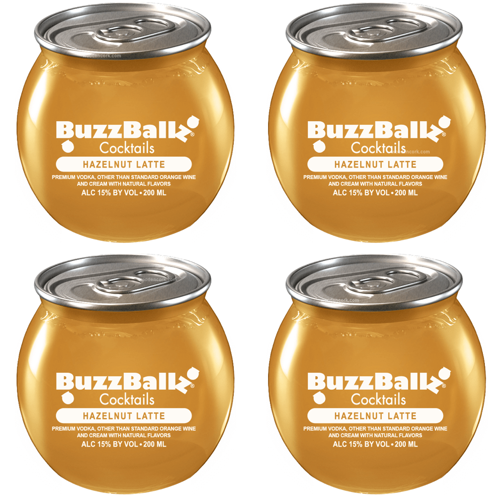 Buzzballz Hazelnut Latte Pre-Mixed Cocktails 4-Pack