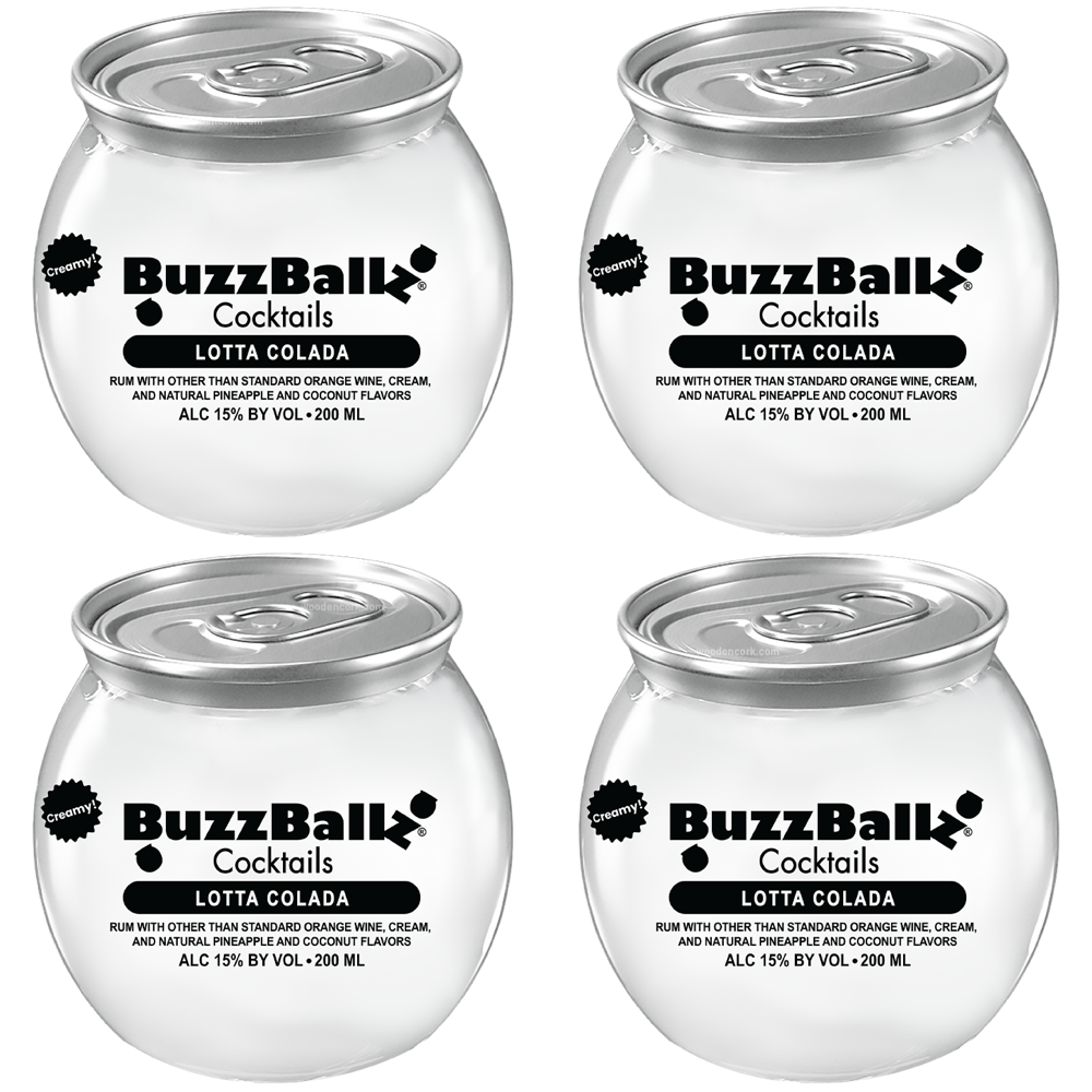 Buzzballz Lotta Colada Pre-Mixed Cocktails 4-Pack