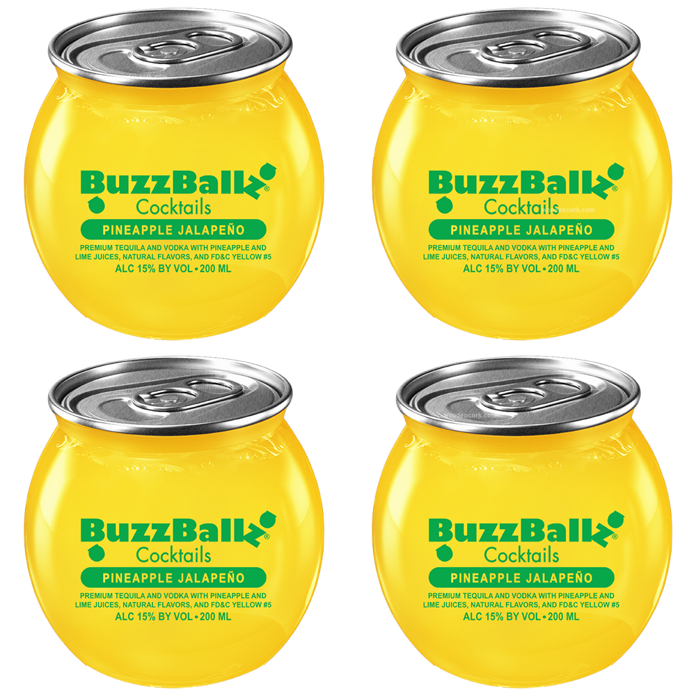 Buzzballz Pineapple Jalapeño Pre-Mixed Cocktails 4-Pack