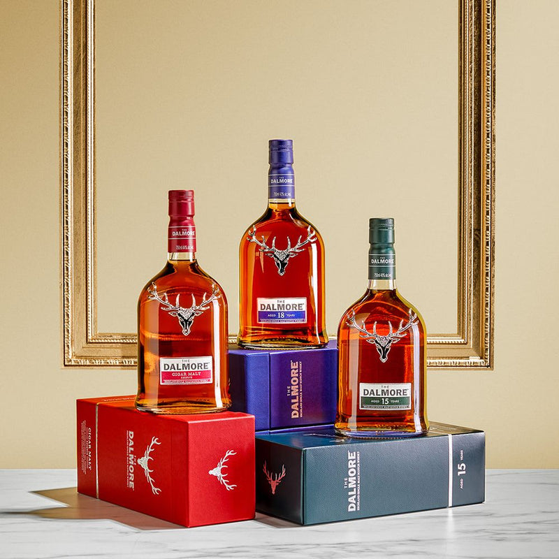 The Dalmore 15 Year, 18 Year & Cigar Malt Reserve Scotch Whisky Bundle –  Wooden Cork