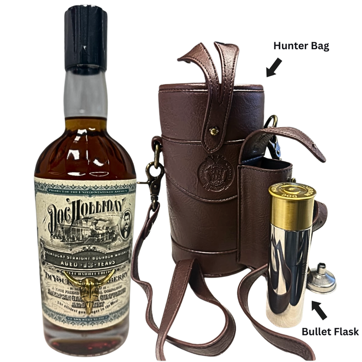 Doc Holliday 13 Year Kentucky Bourbon Hunter Bag W/Bullet Flask