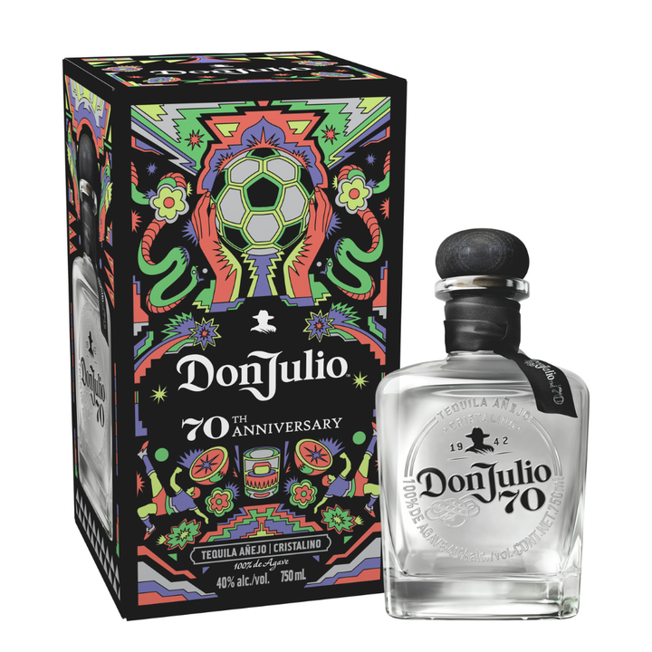 Don Julio 70th Anniversary Cristalino Anejo Summer of Futbol Raul Urias limited edition tequila 750ml